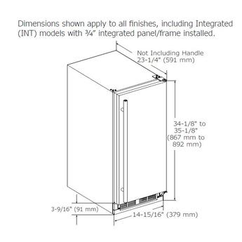 U-Line UCLR1215INT40B 1000 Series 15 Inch Freestanding and Built-In Ice Maker — thumbnail 4